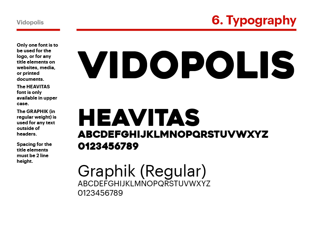 Vidopolis - Typography